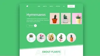 Landing Page Design with Slick Carousel Using HTML, CSS, JQUERY | Menu Hover Effect | Image Slider