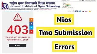 Nios You Are Not Allowed To Perform This Action | Task Is Helping (NIOS) 