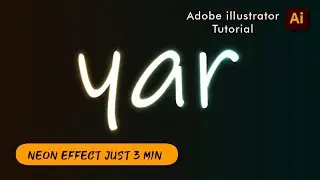 How to make a realistic Neon Effect in Adobe Illustrator in JUST 3 MINUTES  || NEON GLOW