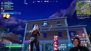 Kid Kade, Dad and Shea battling in Fortnite.