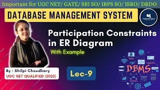 DBMS | Lec-9 | Participation Constraints in ER Diagram | Total Participation, Partial Participation