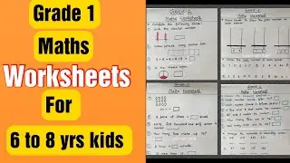 grade 1 Maths Worksheets for 6 to 8 yrs Kids | #grade1 #mathsworksheets