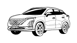How to Draw Chery OMODA 5 || Step by Step Car Drawing - How to Draw a Car