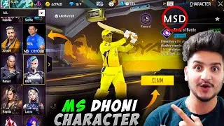 FREE fire INDIA new CHARACTER = THALA || MS DHONI 😍