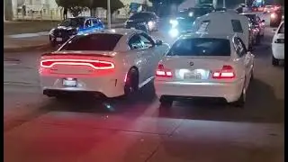 charger hellcat flamethower vs bmw e46 ls