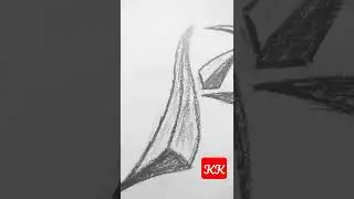 Sketching letter KK #Shorts #viral #trend
