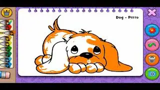 Mewarnai Dan Menggambar Anjing Untuk Anak-anak | Coloring A Cute Dog