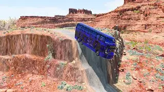 Cars vs Unfinished Road – BeamNG.Drive