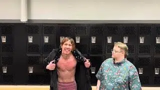 Backstage interview pretty boy Jamie