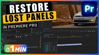 How to RESTORE Lost Panels in Workspace in Premiere Pro