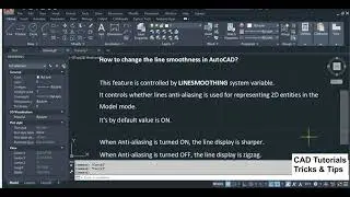 LINESMOOTHING AutoCAD, Smooth Line Autocad, Zig zag line Autocad, Line display,Line settings Autocad