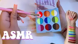 ASMR Swatching the Artist’s Palette by Glisten Cosmetics - whisper, makeup, tapping