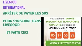 J'ai Activé mon Compte Livegood avec 140$ ( 85000 ) aulier de 50$