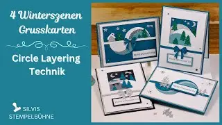Besondere Kartentechnik / Circle  / Kreis Layering / Weihnachtskarten / Stampin' Up!