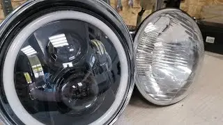 Светодиодная фара на мотоцикл с Алиэкспресс (AliExpress) на Урал / Днепр. Тюнинг, кастом.