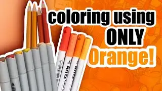 Using ONLY ONE color! - Color Along 🧡