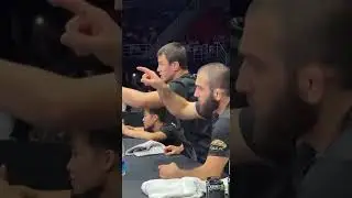 Usman Nurmagomedov coaching Khabib Nabiev at #EagleFC49