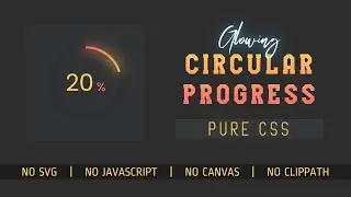 Animated Radial Progress Bar using HTML and pure CSS