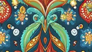 По мотивам народного орнамента. Футаж free loop 7