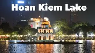 Hoan Kiem Lake and Turtle Tower in Hanoi, Vietnam
