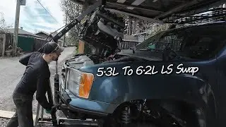 Swapping my 5.3L for a 6.2L LS Engine #lsswap #diy #6.2lswap