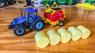 NEW HOLLAND T6.180 AND ROLL-BELT 560 FARM SHOW TOY 2024 | 1/64 SCALE