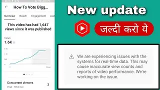 We are experiencing issues with the systems for real-time data Yt studio | Real time data problem