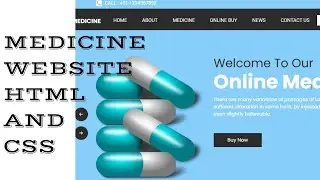 How to make a medicine website in html and css | Source code