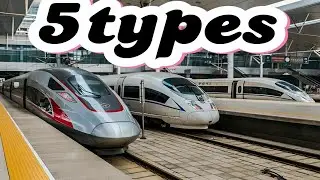 more than 5 types china's bullet train passing