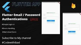 Email and Password Authentication in flutter || Firebase auth | Part 1