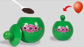 Membuat toples keramik dari semen putih || sugar pot/caffee pot making at home with cement