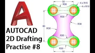 Practice AutoCAD 2D drawing - 8
