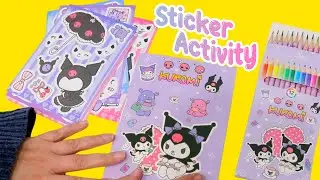 Kuromi DIY Make a Face Stickers + Coloring and Drawing