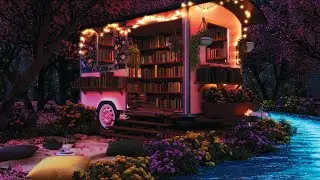 Forest Book Wagon Ambience: Night Forest Sounds, Gentle Creek, Cricket Sounds