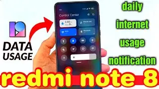 HOW TO SHOW DAILY DATA USAGE NOTIFICATION IN REDMI NOTE 8 |DAILY INTERNET USAGE NOTIFICATION SETTING