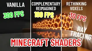 Minecraft Ray Tracing Shaders ! Comparing shaders: Vanilla | Complementary | Rethinking Voxels