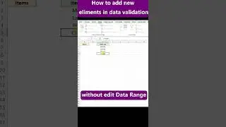 How to add a new name in excel validation without editing #excel #exceltips #exceltricks #ytshorts