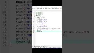 Write A C Program To Calculate Distance Between Two Points #clanguage #shots #c #coding #programming