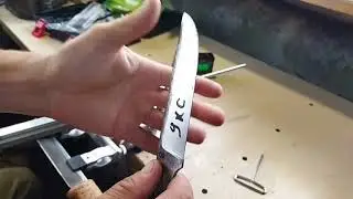 Заточка ножа из стали 9хф, точилка Риксин про 009