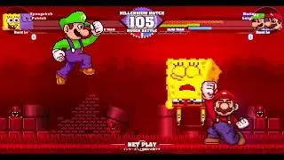 Mugen Request Spongebob & Patrick VS Mario & Luigi