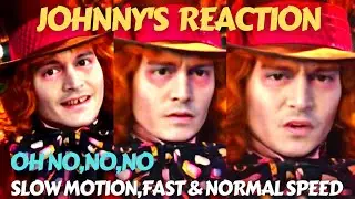 OH NO! Johnny Depp's Reaction in Slow Motion, Fast Speed and back to Normal Speed