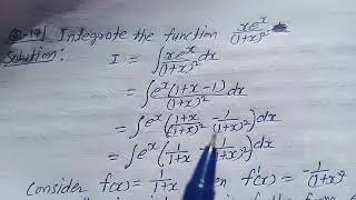 Integrate the function xe^(x)/(1+x)² .