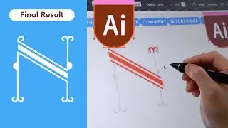 Drawing Vector Script Letters in Adobe Illustrator Wacom Cintiq Pro 24 | Lettering Creative Process