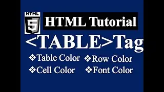 How to Change Table , Row , Column ,Cell  and Font Color in HTML in Hindi
