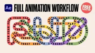 Kinetic Type Along Path Animation | After Effects Workflow