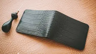 Making a Bifold with Crocodile Embossed Leather