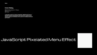 JavaScript Pixelated Menu Effect