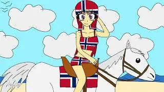 Norway(Girl) riding her horse