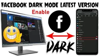 Facebook & Messenger DARK mode enable latest version | switch to new FB very easy for PC & Mobile..!