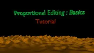 Blender Tutorial : Proportional Editing Tool